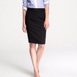JCrew Super 120s Black Women Pencil Skirt